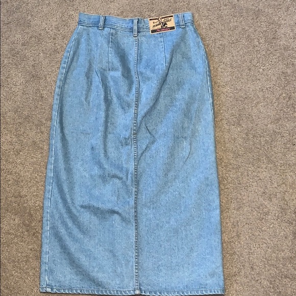 Light blue denim midi skirt - Picture 5 of 5